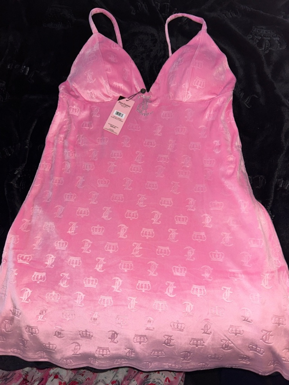 Juicy Couture pink velour sleep/lounge dress